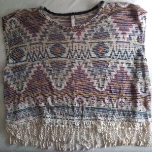 Patterned light crop top